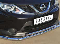 Защита переднего бампера на Nissan Qashqai фото 6