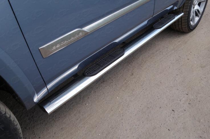 Пороги и боковые трубы на Cadillac Escalade фото 1