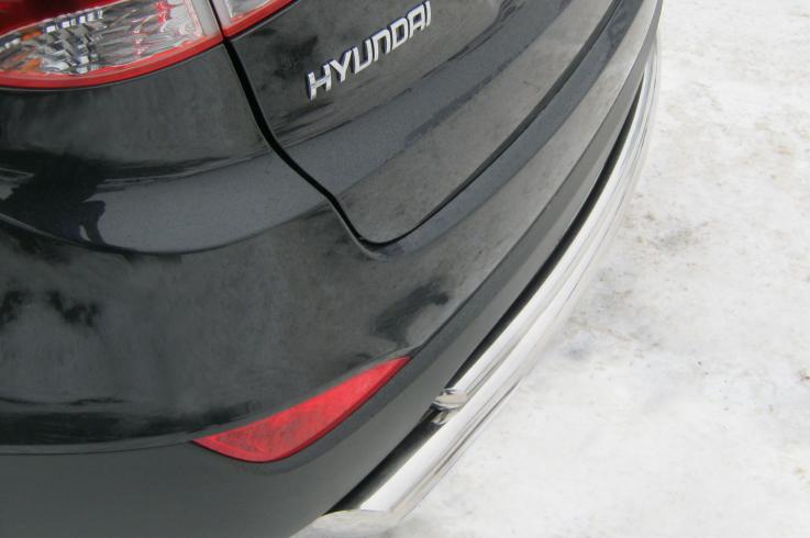 Защита заднего бампера на Hyundai IX35 фото 1