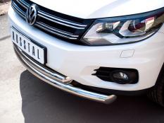 Защита переднего бампера на Volkswagen Tiguan фото 6