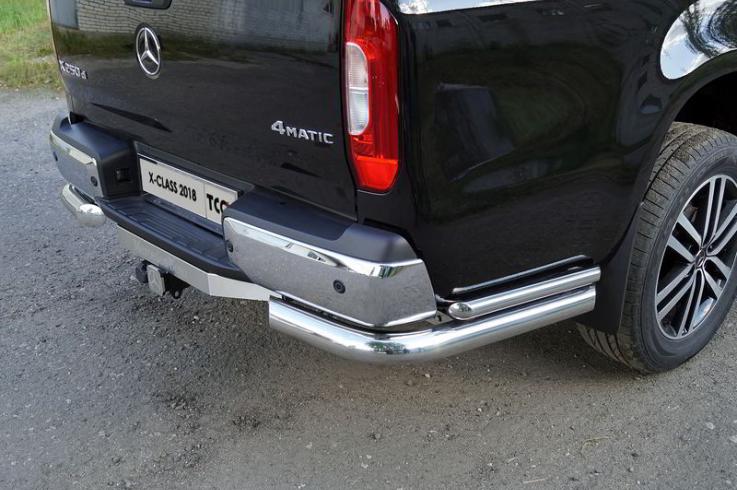 Защита заднего бампера на Mercedes-Benz X-Class фото 1