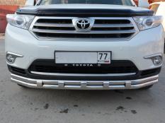 Защита переднего бампера на Toyota Highlander фото 5