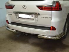 Защита заднего бампера на Lexus LX570-LX450D фото 8