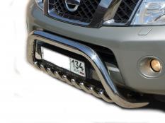 Защита переднего бампера на Nissan Pathfinder фото 3