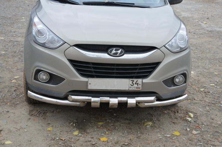 Защита переднего бампера на Hyundai IX35 фото 1