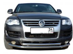 Защита переднего бампера на Volkswagen Touareg фото 3