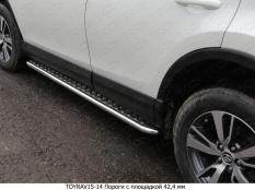 Пороги и боковые трубы на Toyota RAV4 фото 3