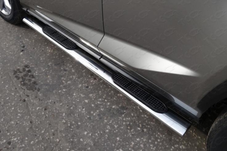 Пороги и боковые трубы на Lexus NX 200 Turbo фото 1