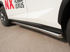 Пороги и боковые трубы на Lexus NX 300 H фото 8