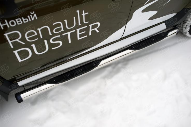 Пороги и боковые трубы на Renault Duster фото 1