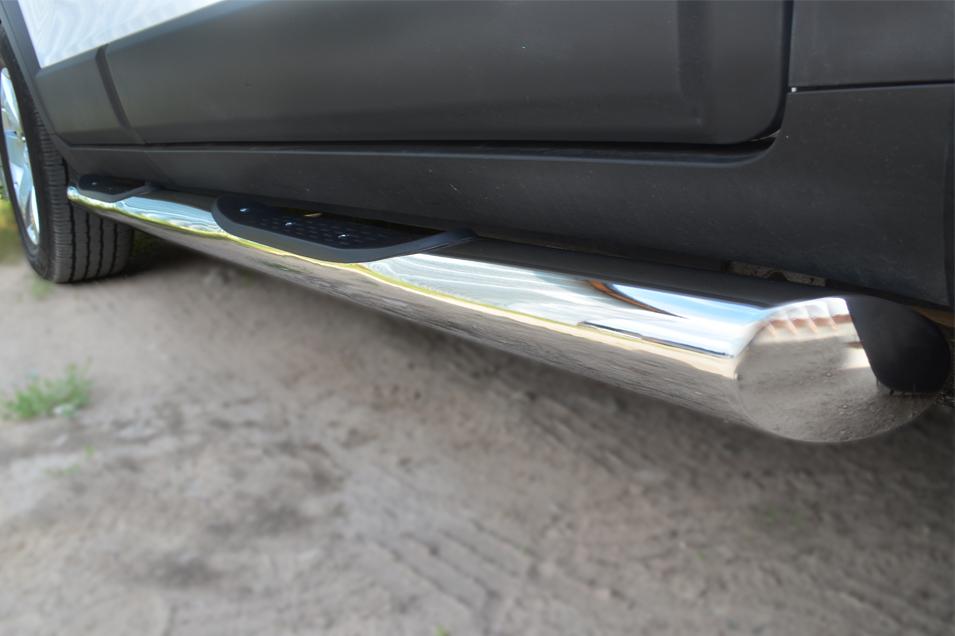 Пороги и боковые трубы на Chevrolet Captiva фото 3