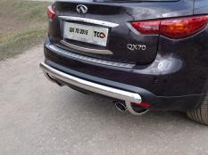 Защита заднего бампера на Infiniti QX70 (FX35, FX37, FX30d, FX50) фото 5