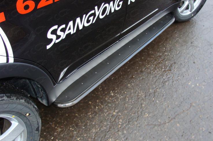Пороги и боковые трубы на SsangYong Actyon фото 1