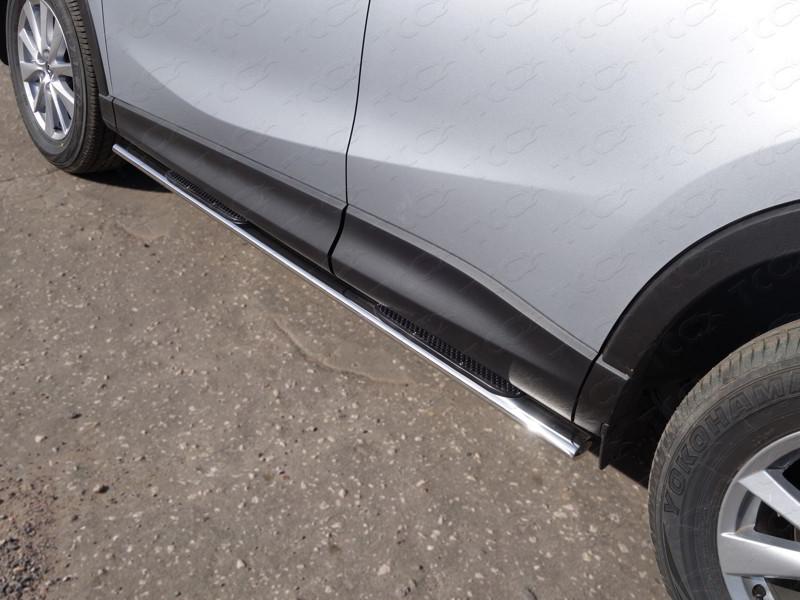Пороги и боковые трубы на Mazda CX-5 фото 108