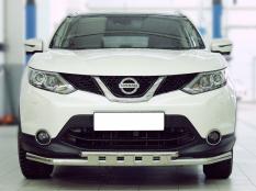 Защита переднего бампера на Nissan Qashqai фото 3