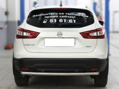 Защита заднего бампера на Nissan Qashqai фото 3