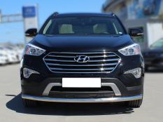 Защита переднего бампера на Hyundai Grand Santa Fe фото 3
