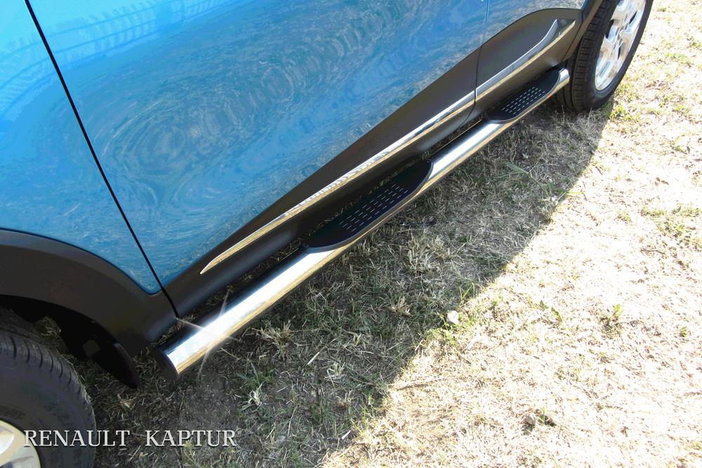 Пороги и боковые трубы на Renault Kaptur фото 57