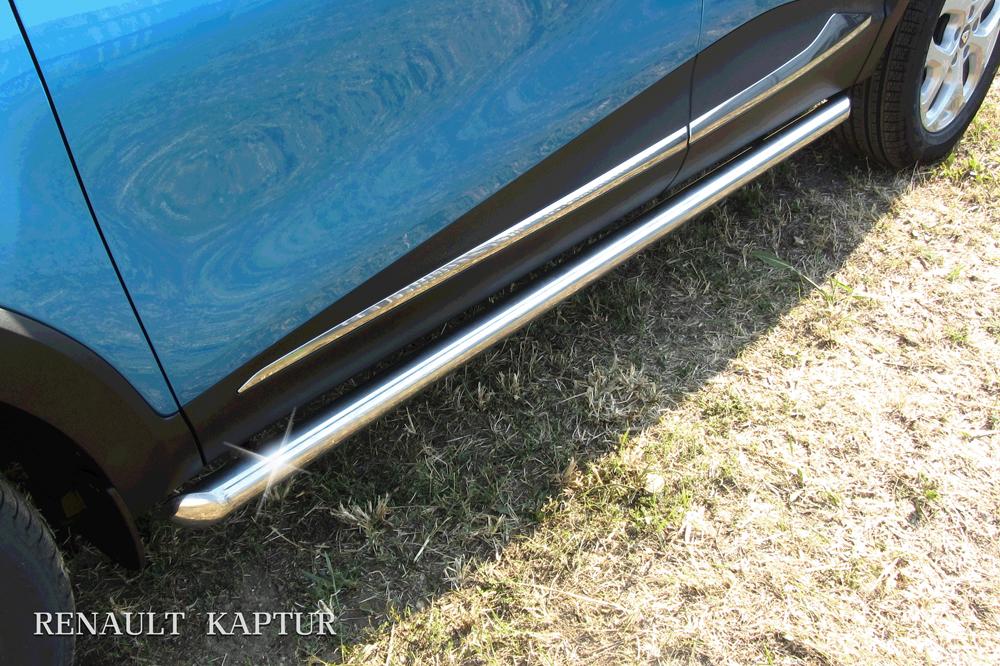 Пороги и боковые трубы на Renault Kaptur фото 60