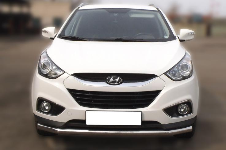 Защита переднего бампера на Hyundai IX35 фото 1