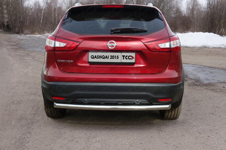 Защита заднего бампера на Nissan Qashqai фото 1