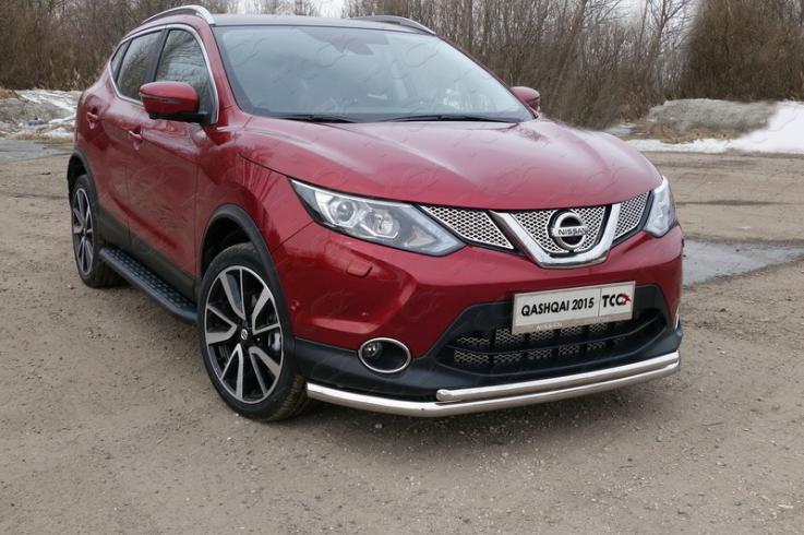 Защита переднего бампера на Nissan Qashqai фото 1