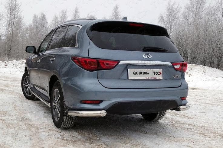 Защита заднего бампера на Infiniti QX60 (JX35) фото 1