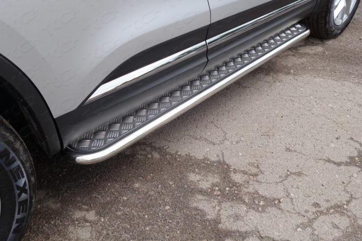 Пороги и боковые трубы на Renault Koleos фото 1