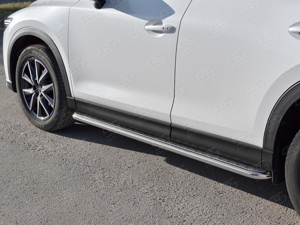 Пороги и боковые трубы на Mazda CX-5 фото 19