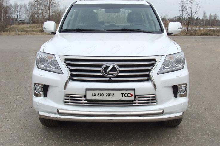 Защита переднего бампера на Lexus LX570-LX450D фото 1