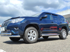 Пороги и боковые трубы на Toyota Land Cruiser Prado 150 фото 25