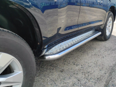 Пороги и боковые трубы на Toyota Land Cruiser Prado 150 фото 42
