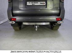 Защита заднего бампера на Toyota Land Cruiser Prado 150 фото 4