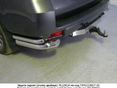 Защита заднего бампера на Toyota Land Cruiser Prado 150 фото 5