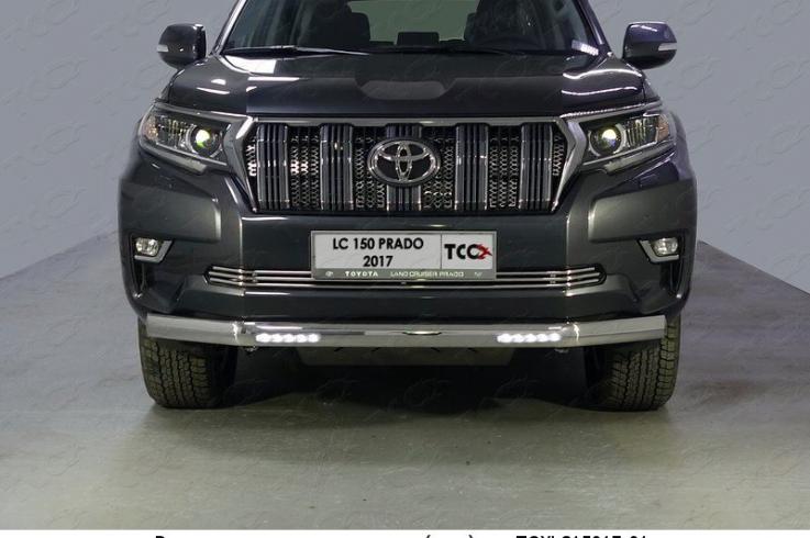 Защита переднего бампера на Toyota Land Cruiser Prado 150 фото 1