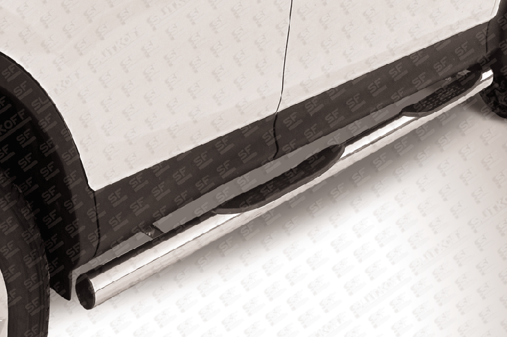 Пороги и боковые трубы на Toyota RAV4 фото 1