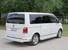 Защита заднего бампера на Volkswagen Caravelle/Multivan/Transporter фото 5
