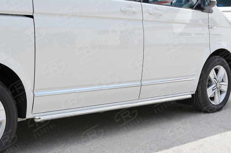 Пороги и боковые трубы на Volkswagen Caravelle/Multivan/Transporter фото 1