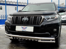 Защита переднего бампера на Toyota Land Cruiser Prado 150 фото 16