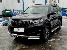 Защита переднего бампера на Toyota Land Cruiser Prado 150 фото 22