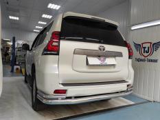 Защита заднего бампера на Toyota Land Cruiser Prado 150 фото 52
