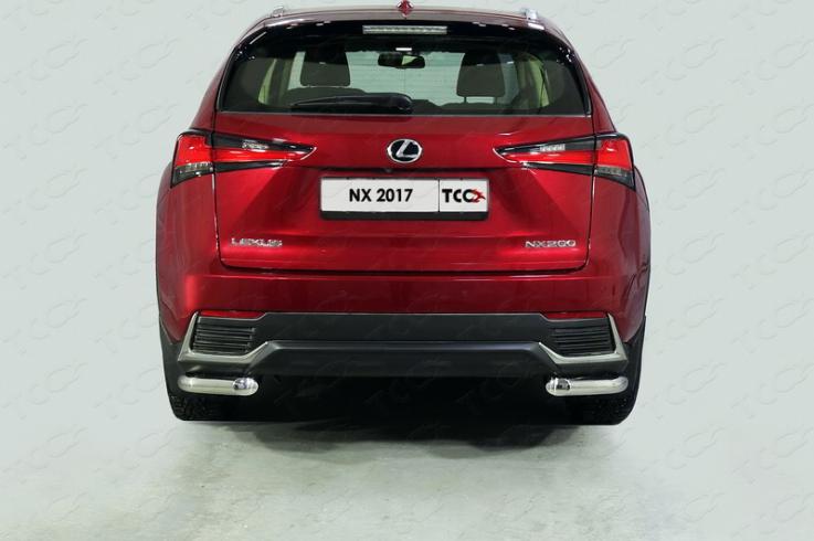 Защита заднего бампера на Lexus NX 200 фото 1