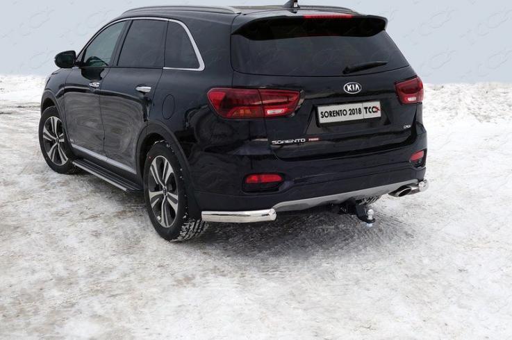 Защита заднего бампера на Kia Sorento Prime фото 1