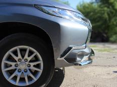 Защита переднего бампера на Mitsubishi Pajero Sport фото 5