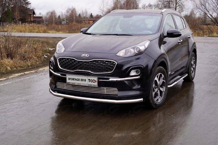 Защита переднего бампера на Kia Sportage  фото 1