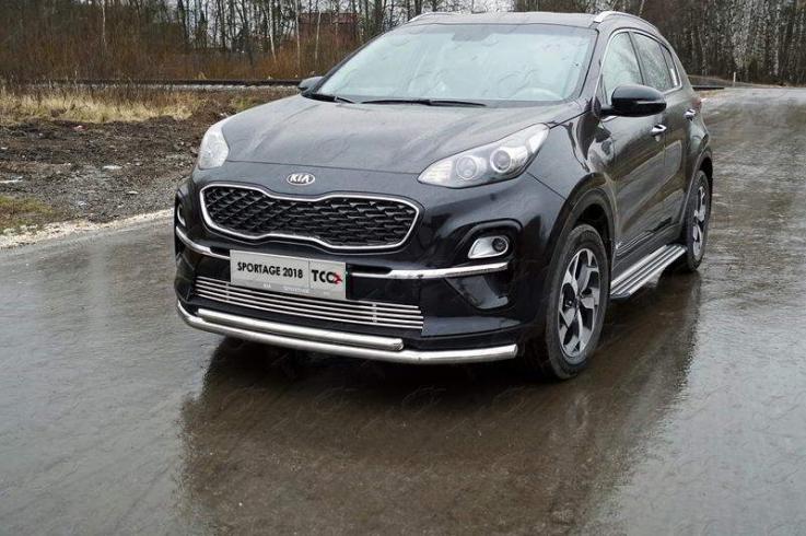 Защита переднего бампера на Kia Sportage  фото 1