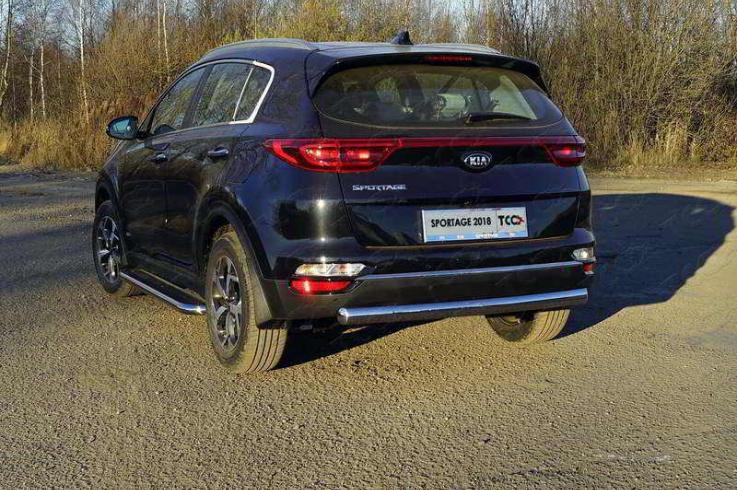 Защита заднего бампера на Kia Sportage  фото 1