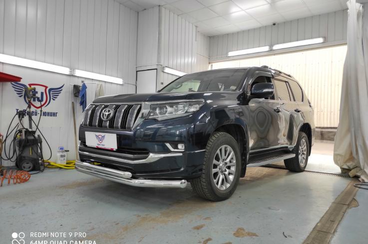 Защита переднего бампера на Toyota Land Cruiser Prado 150 Style фото 1
