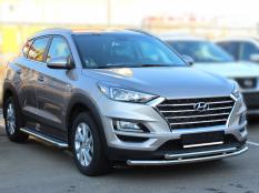 Пороги и боковые трубы на Hyundai Tucson фото 7