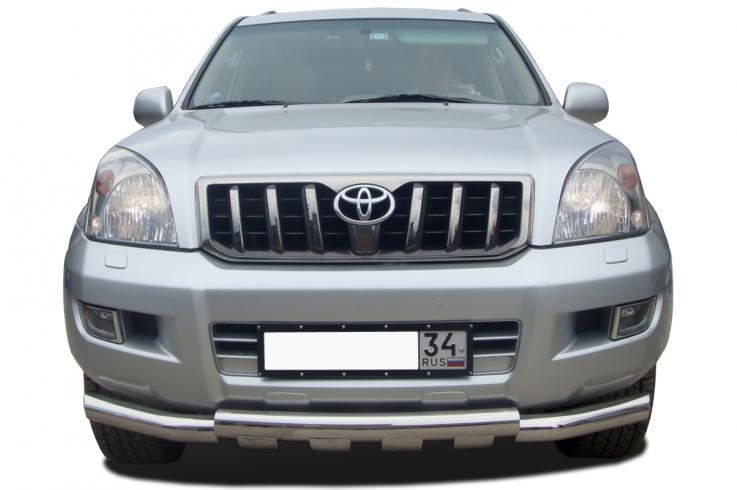 Защита переднего бампера на Toyota Land Cruiser Prado 120 фото 1